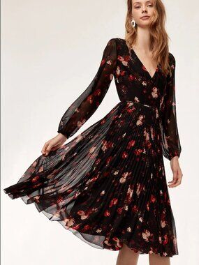 Aritzia Wilfred Beaune Wrap Dress Long Sleeve S